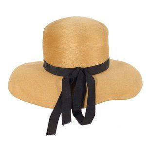 SELENE for Leslie James Milliners Vintage 50's/60's Camel Fur Felt Fedora Hat